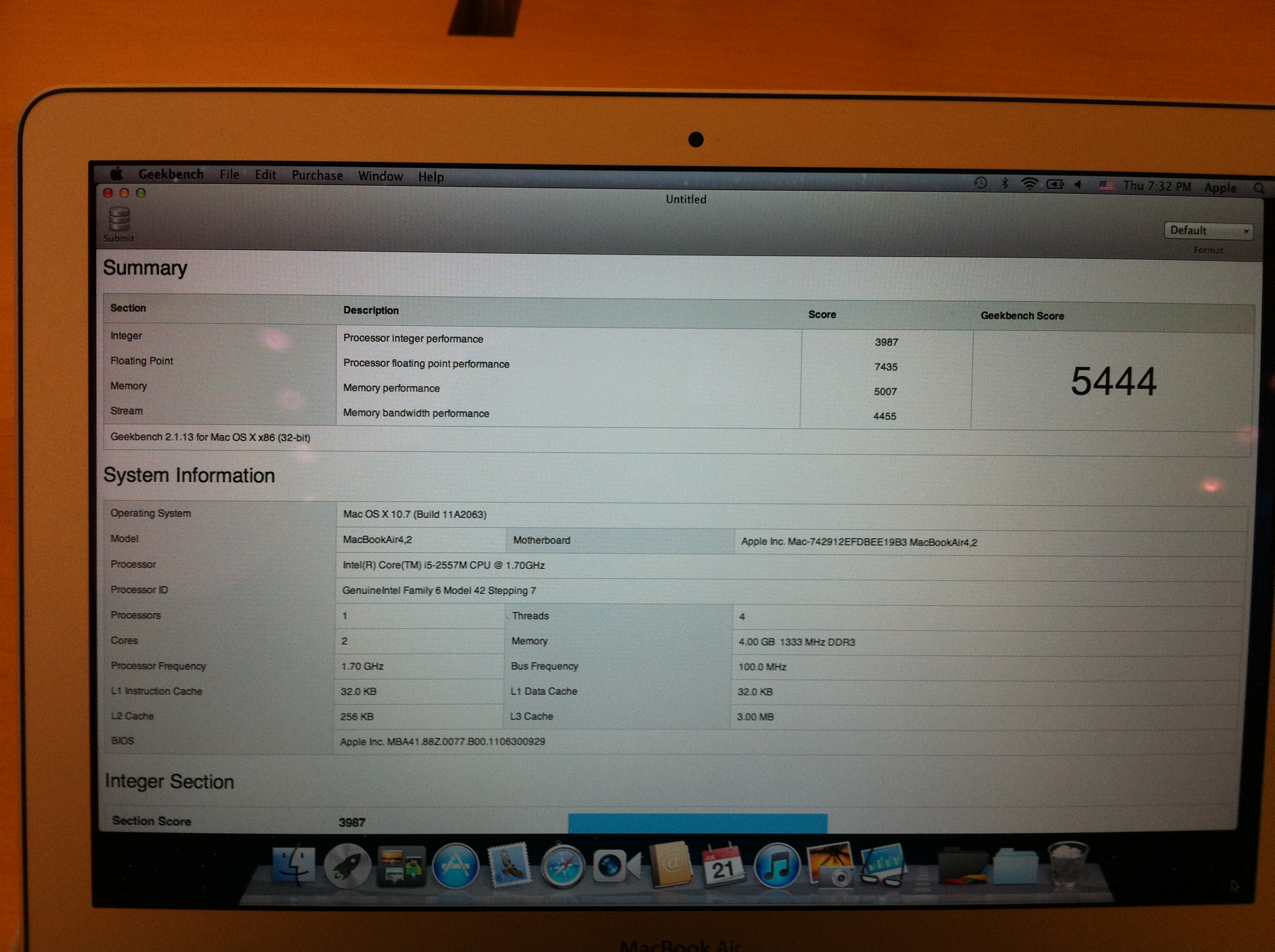 Benchmarks for Macbook Air and Mac Mini 2011