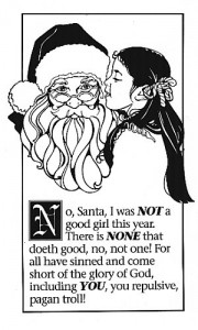 Little girl Santa Claus Pagan Troll