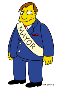 Simpsons' Mayor Quimby Kennedy